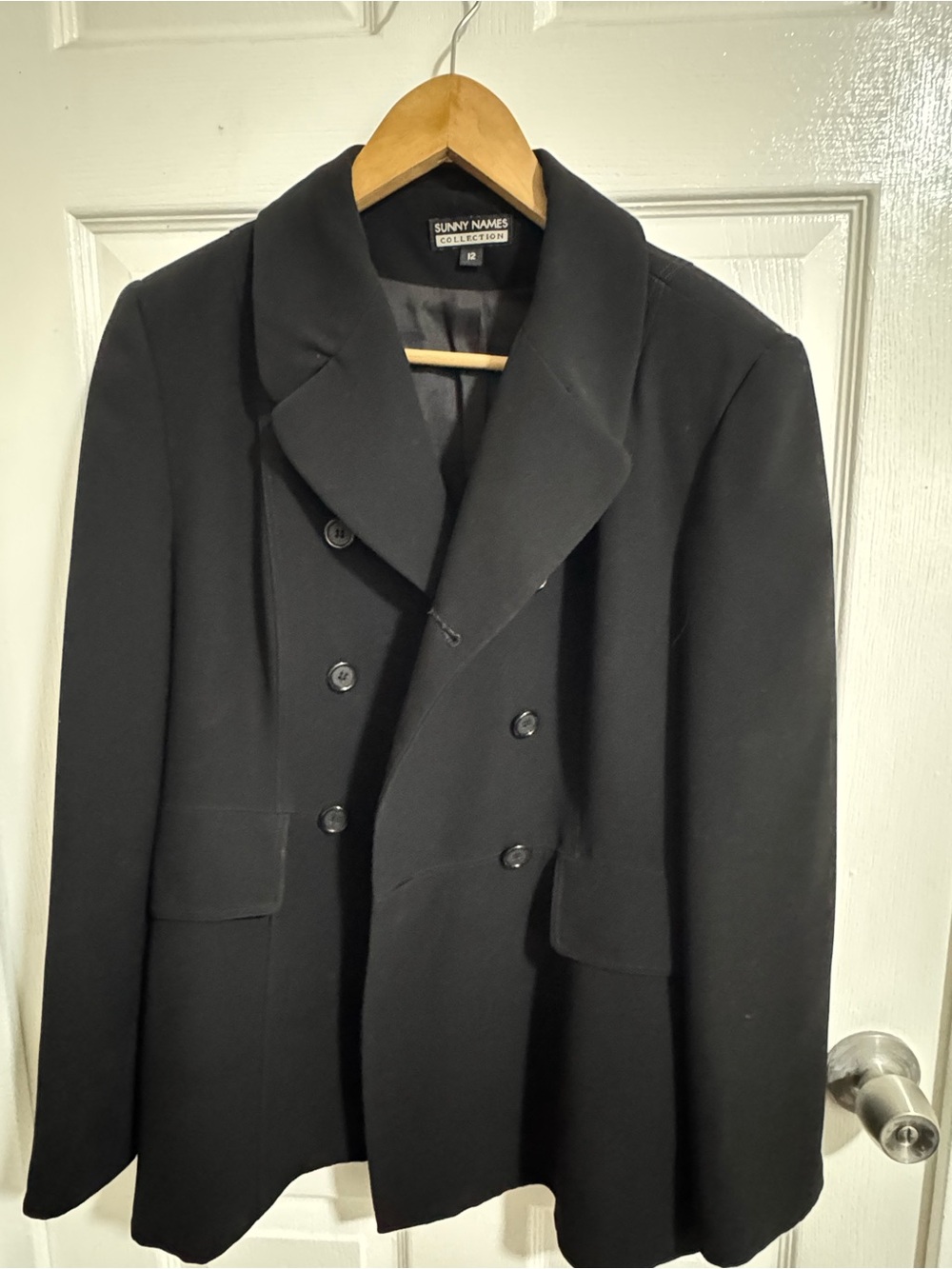 Black Double-Breasted Women's Blazer